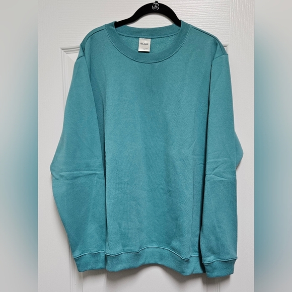 Blair Tops - Blair Sweatshirt XL Teal Crewneck Pullover Casual Cozy Oversized.